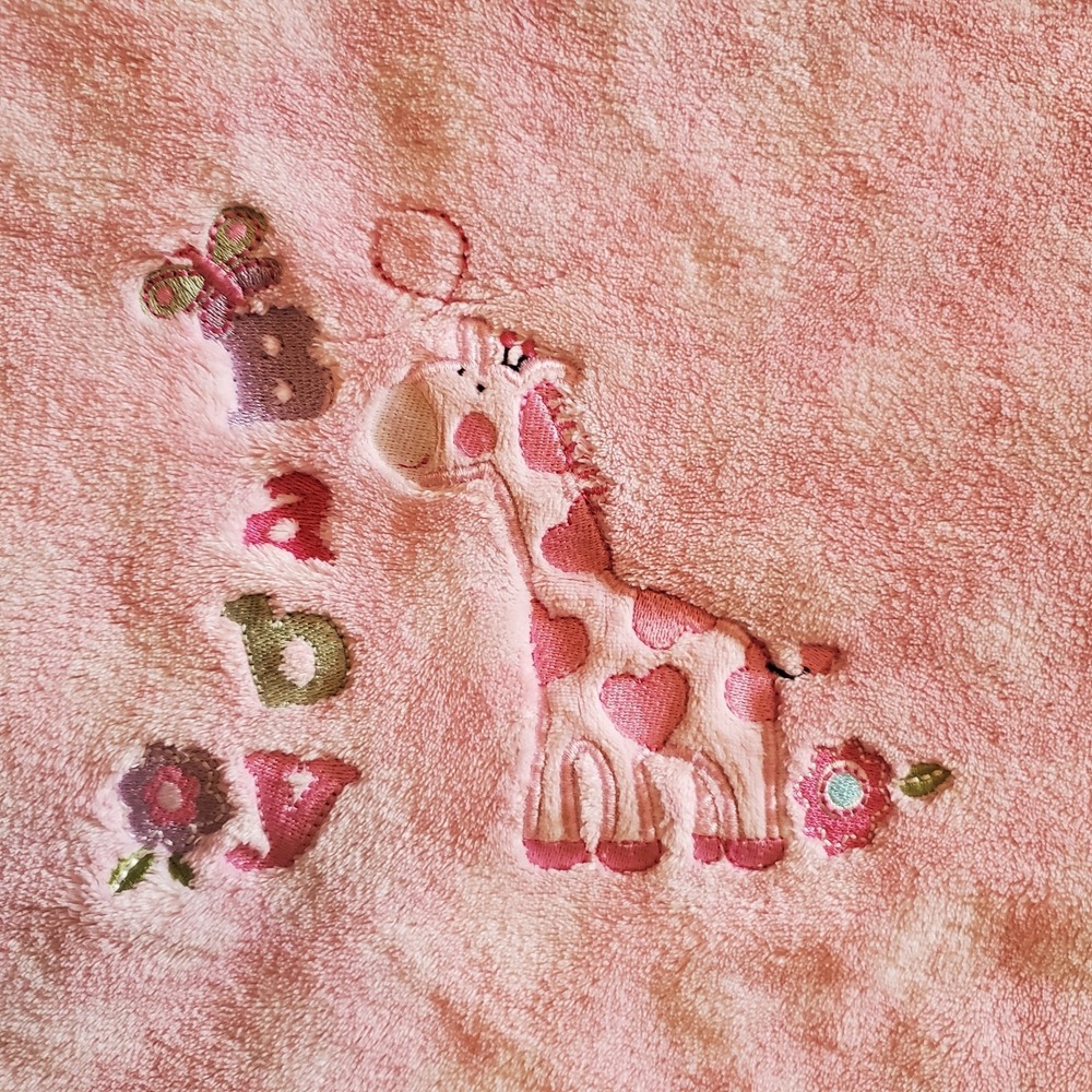 Garanimals Walmart Pink Floral Flower Hearts Giraffe Plush Baby Blanket Lovey